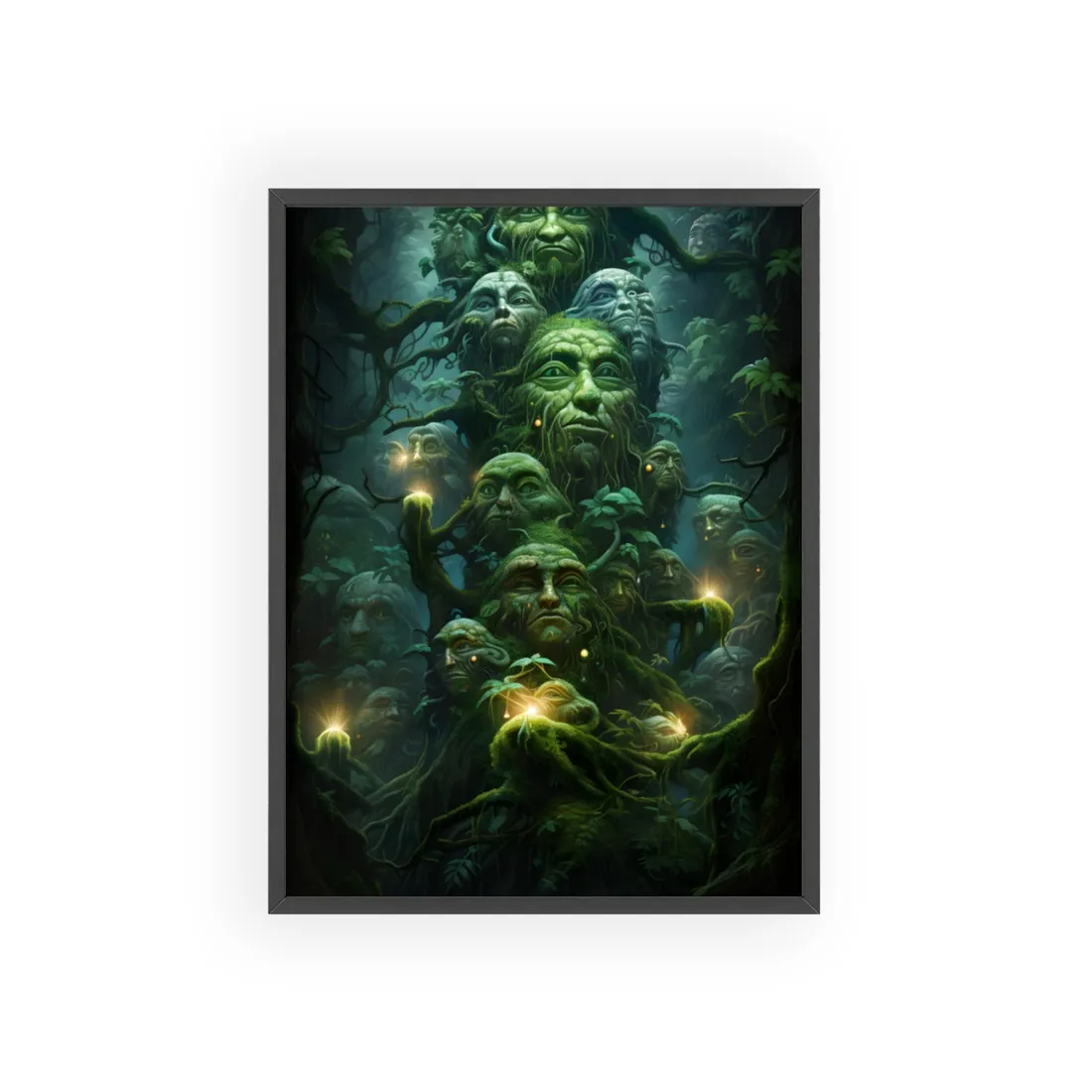 Mystical Ancient Forest Guardians: Natural - Framed Poster