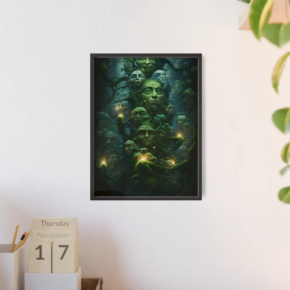 Mystical Ancient Forest Guardians: Natural - Framed Poster