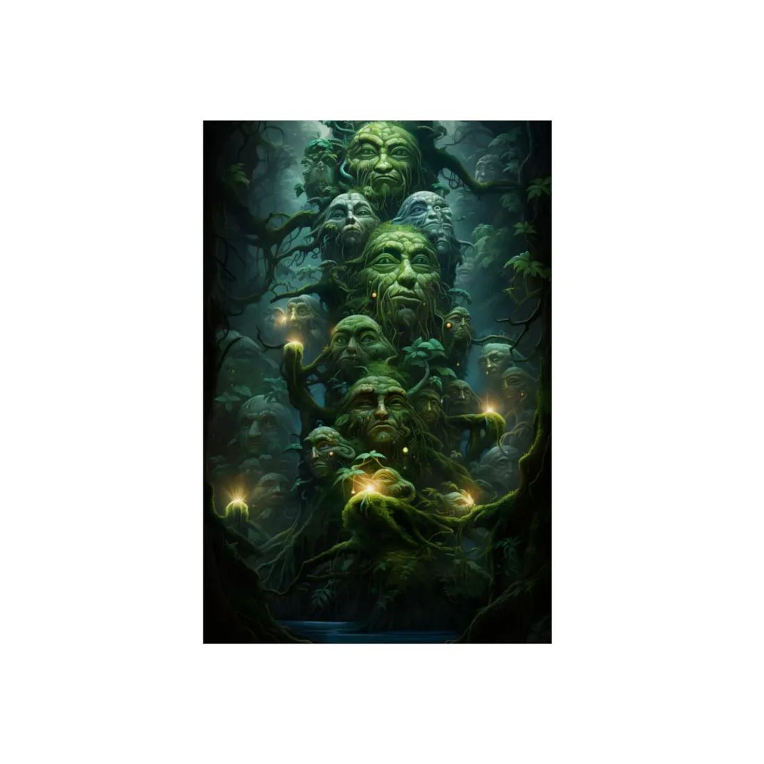 Mystical Ancient Forest Guardians: Natural - Metal Poster