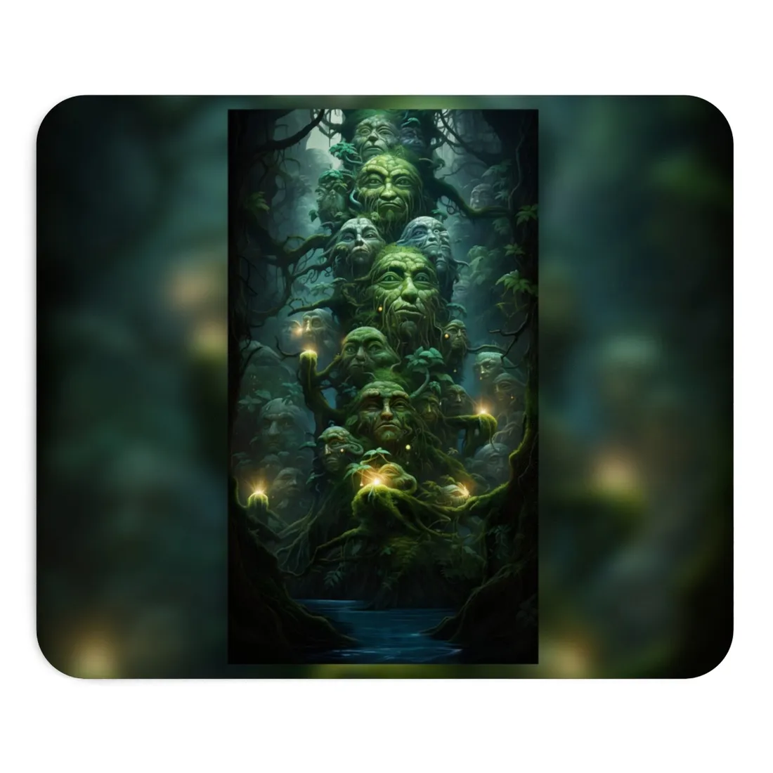 Mystical Ancient Forest Guardians: Natural - Mouse Pad