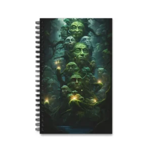 Moss-Covered Forest Faces Spiral Notebook
