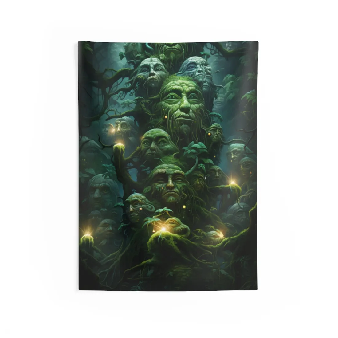 Mystical Ancient Forest Guardians: Natural - Wall Tapestry