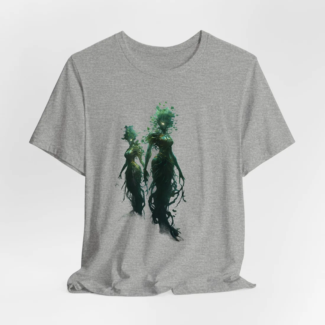 Mystical Forest Ancient Tree: Serene Nature Art - T-Shirt (Athletic Heather)