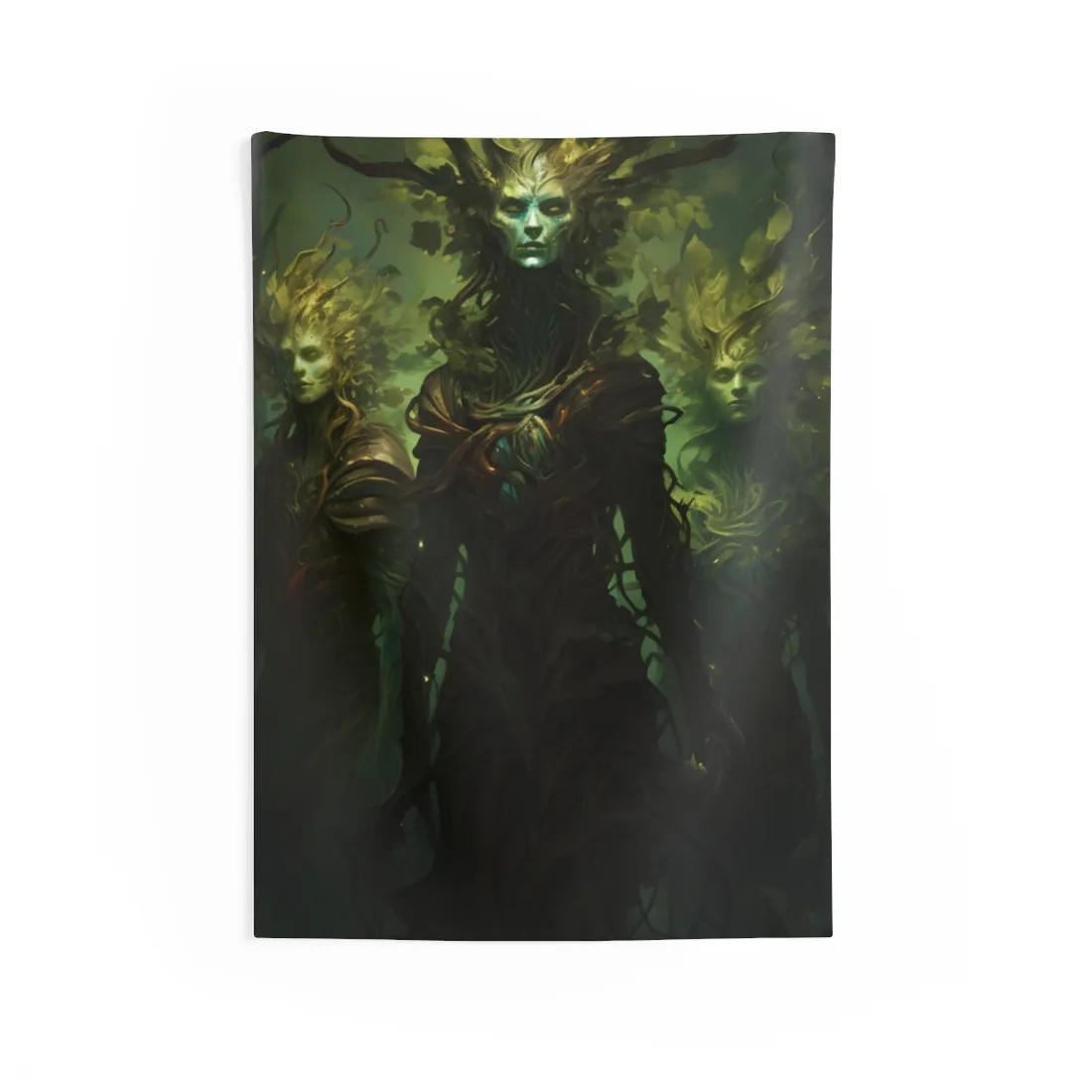 Mystical Forest Guardians: Ancient Tree Spirits Awaken - Wall Tapestry