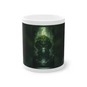 Forest Guardian Face in Moss Mug