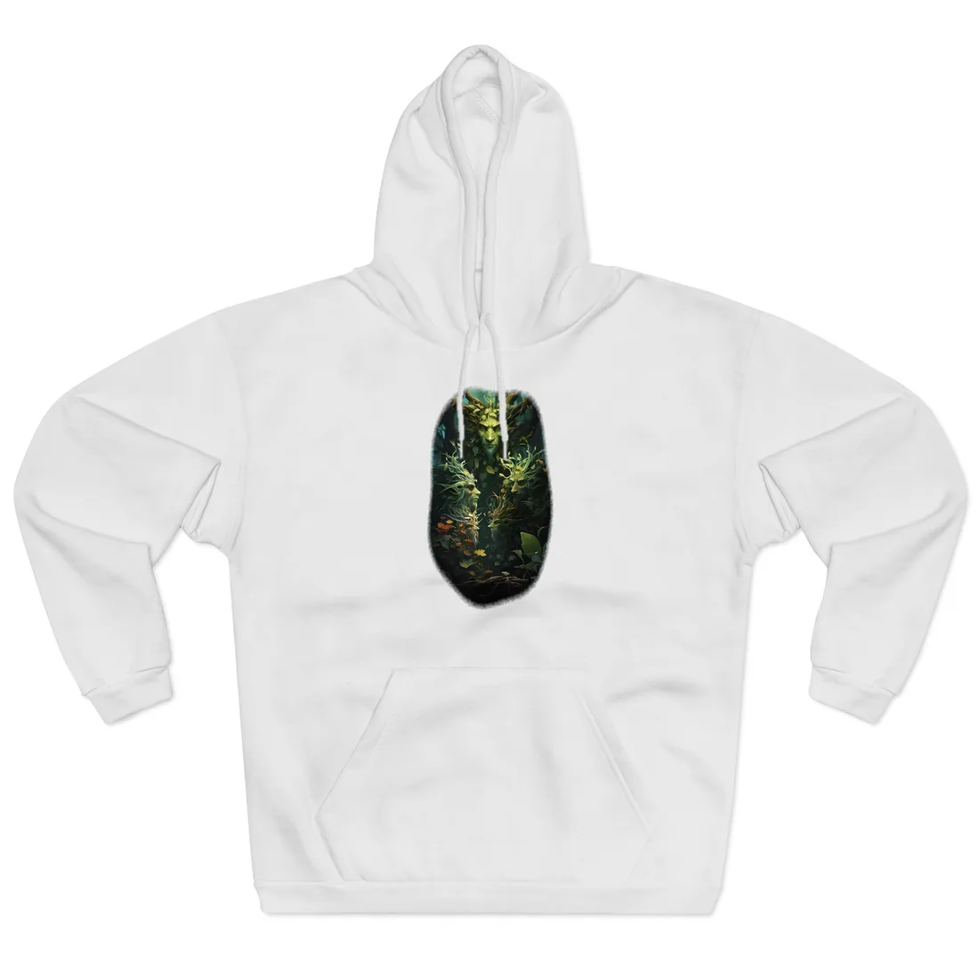 Mystical Forest Guardians: Ancient Tree Spirits in Serene Nature - Hoodie (White)