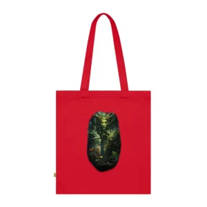 Green Forest Spirit Faces Tote Bag