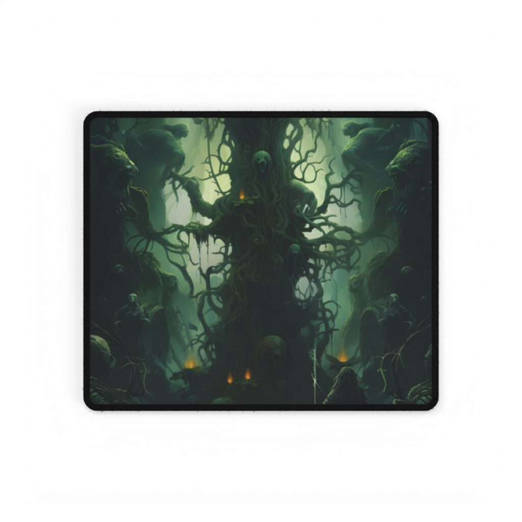 Mystical Forest Guardians: Ancient Tree Spirits Unite - Desk Mat