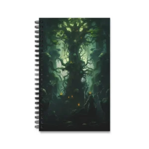 Gnarled Tree in Dark Forest Spiral Notebook