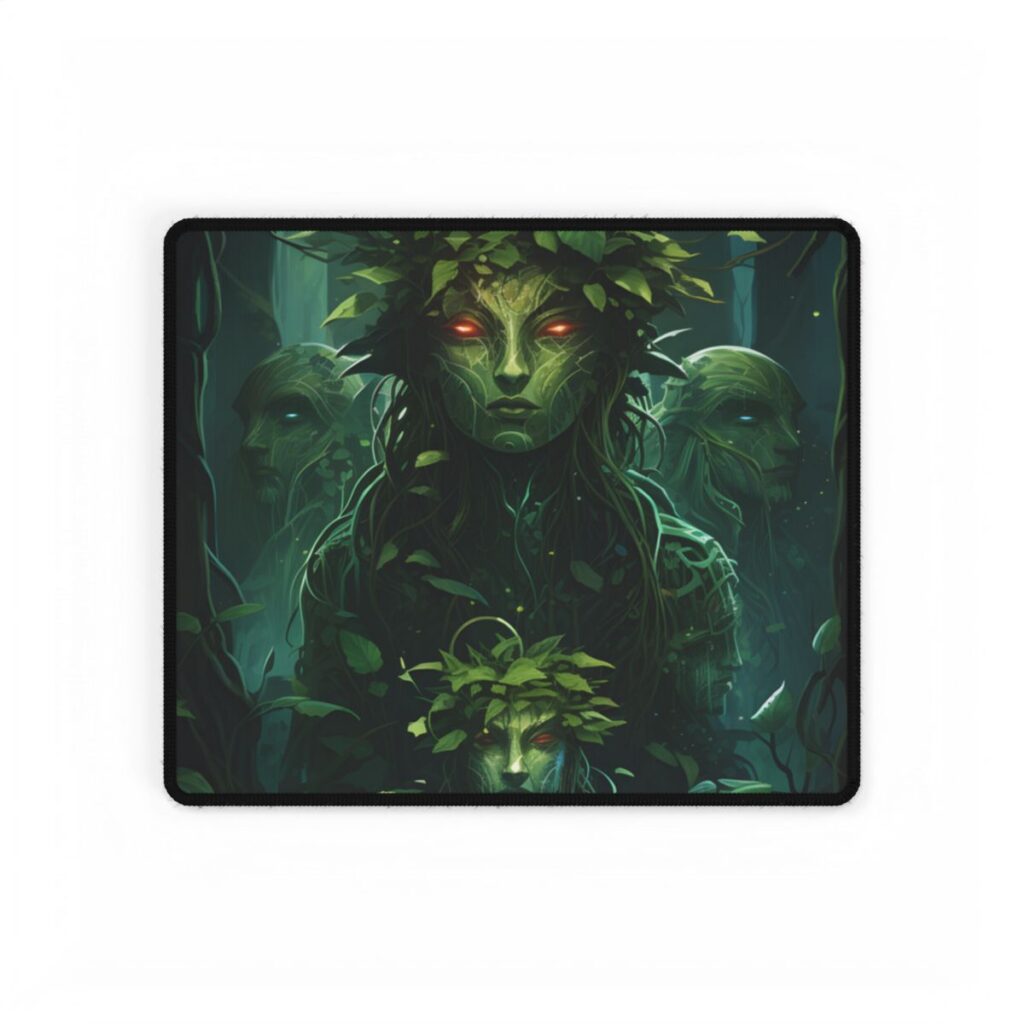 Mystical Forest Guardians: Serene Ancient Tree Spirits - Desk Mat