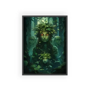 Forest Spirit Among Vines Framed Poster