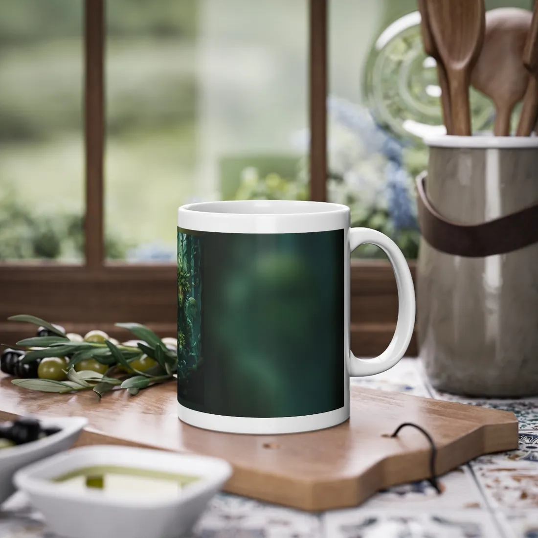 Mystical Forest Guardians: Serene Ancient Tree Spirits - Mug