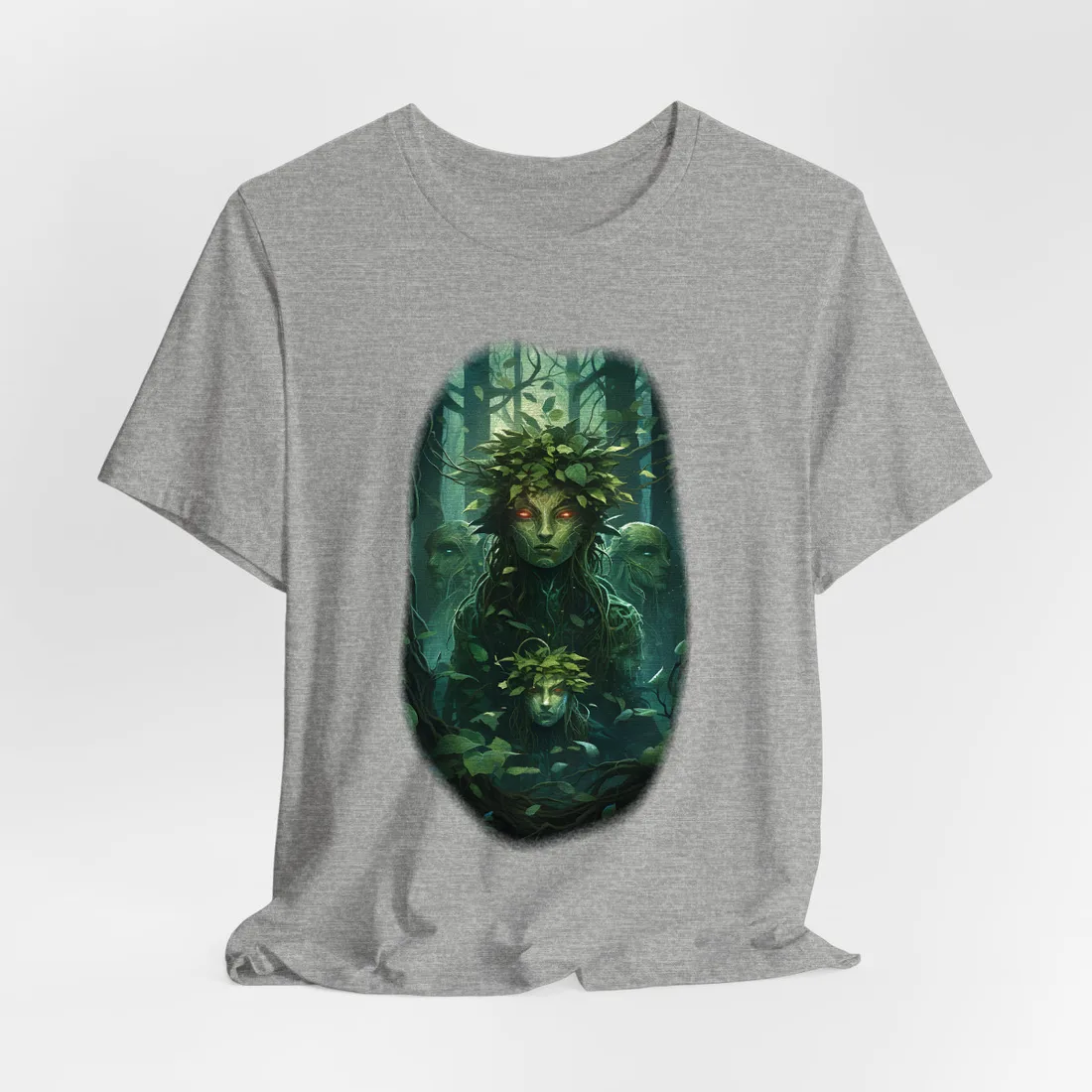Mystical Forest Guardians: Serene Ancient Tree Spirits - T-Shirt (Athletic Heather)