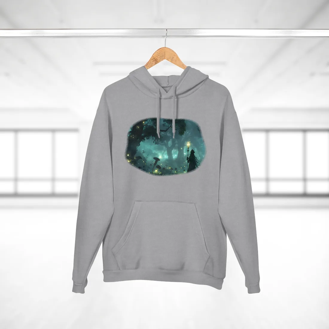 Mystical Forest Sanctuary: Ancient Secrets Revealed - Hoodie (Heather Grey)