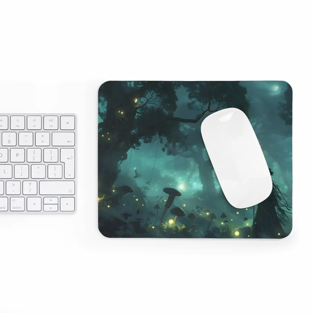 Mystical Forest Sanctuary: Ancient Secrets Revealed - Mouse Pad