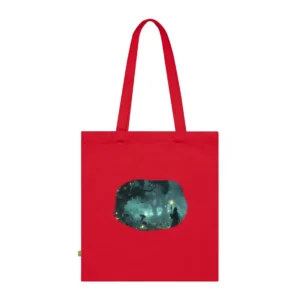 Cloaked Figure in Misty Forest Tote Bag