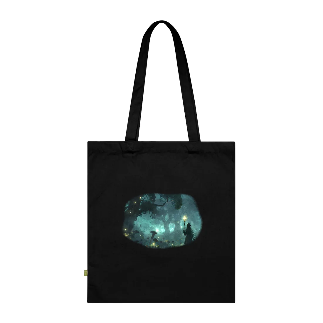 Mystical Forest Sanctuary: Ancient Secrets Revealed - Tote Bag (Black)