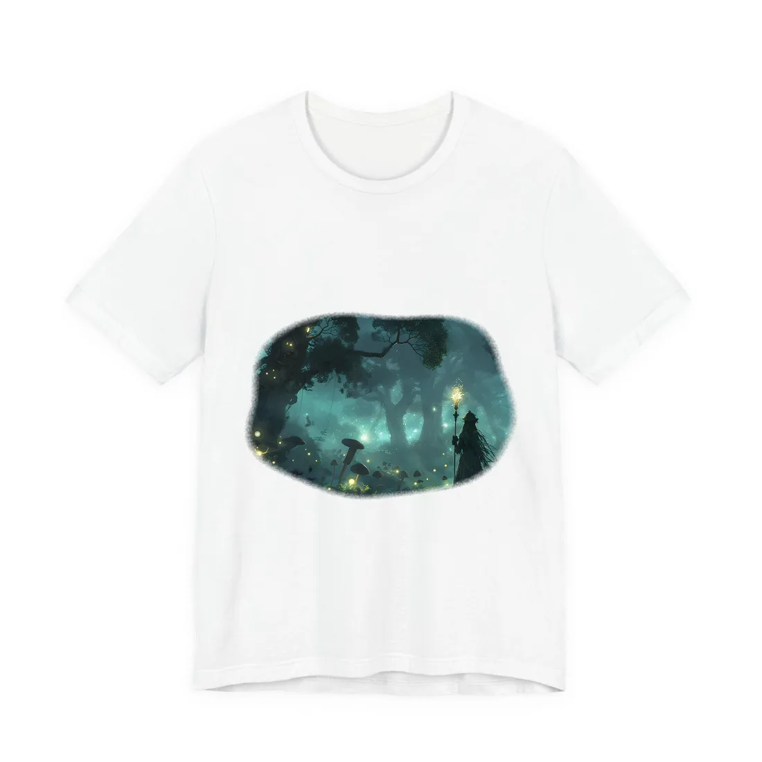 Mystical Forest Sanctuary: Ancient Secrets Revealed - T-Shirt (White)
