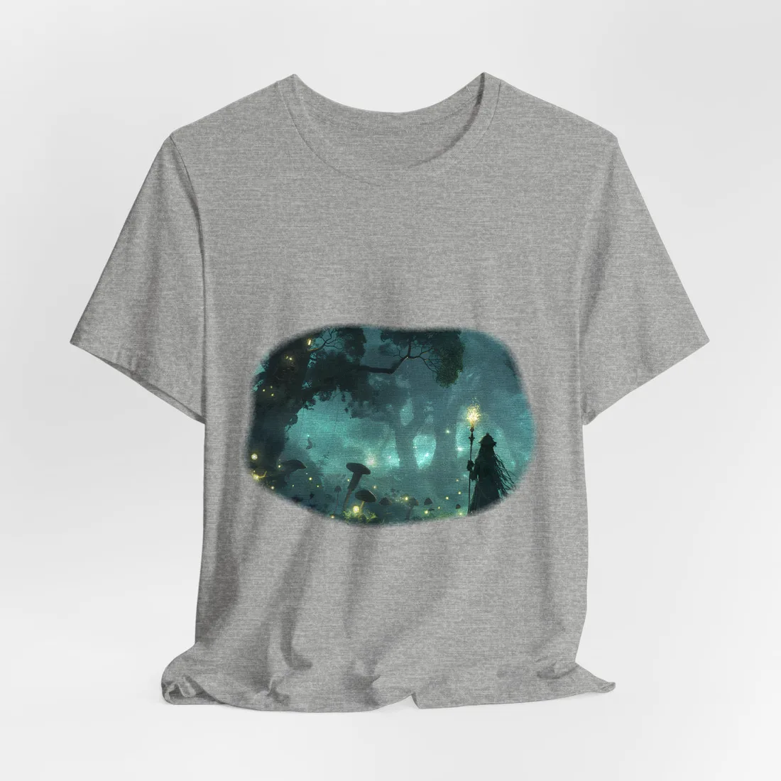Mystical Forest Sanctuary: Ancient Secrets Revealed - T-Shirt (Athletic Heather)