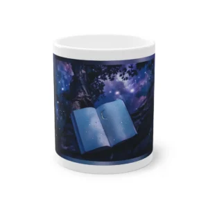 Open Book Under Starry Sky Mug
