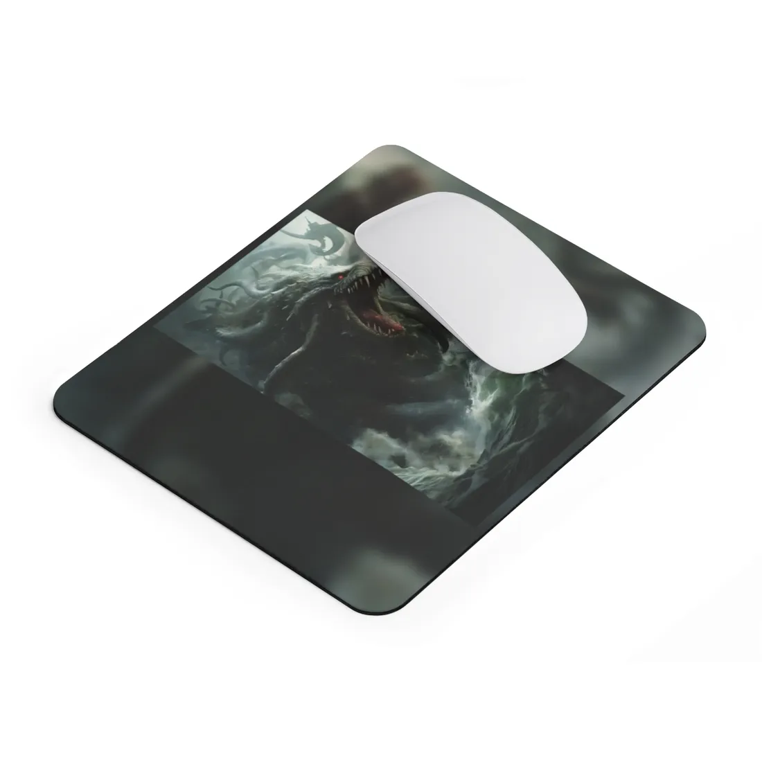 Mythic Ocean Terror: Ancient Sea Monster with Six Tentacles - Mouse Pad