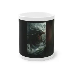 Sea Monster in Stormy Waves Mug