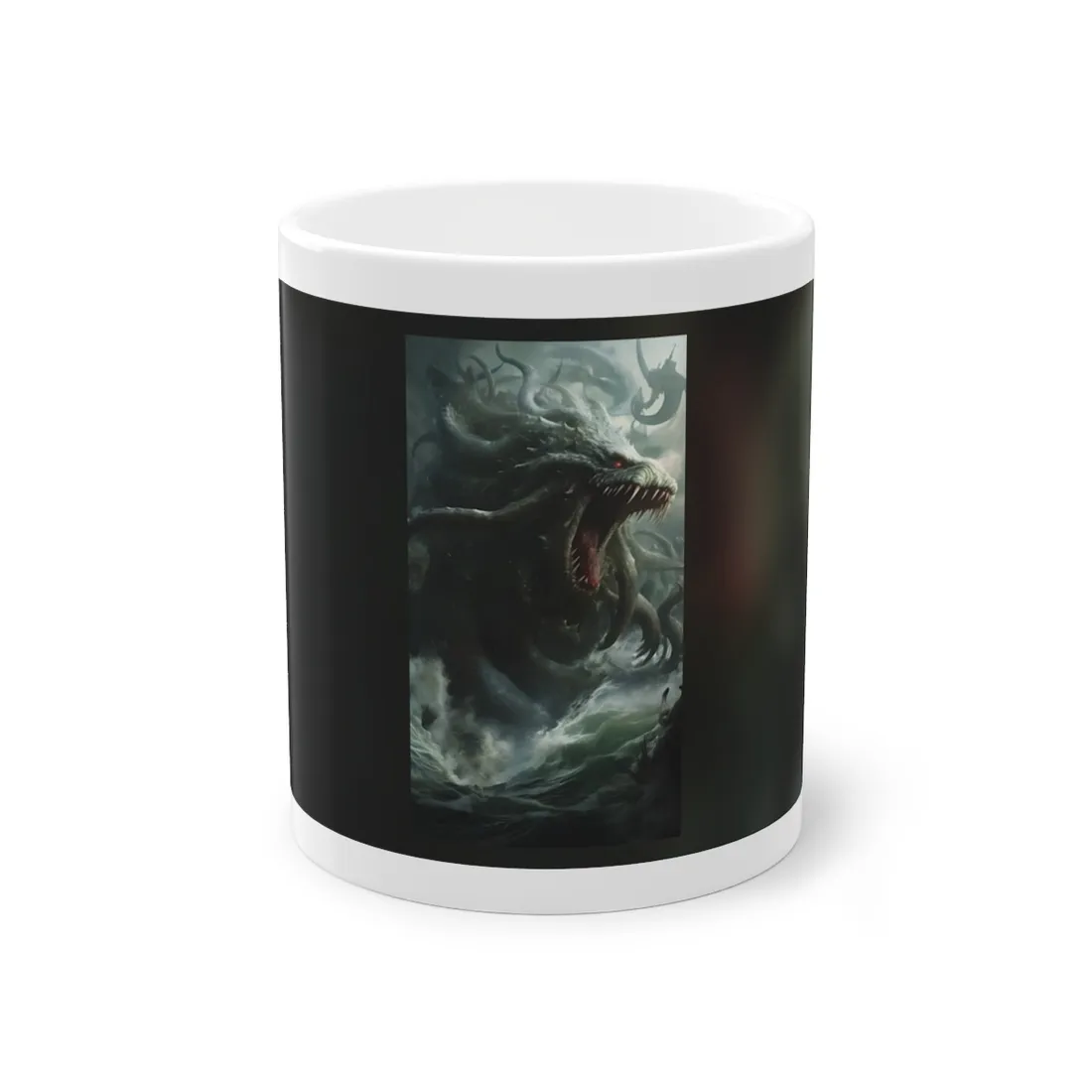 Mythic Ocean Terror: Ancient Sea Monster with Six Tentacles - Mug