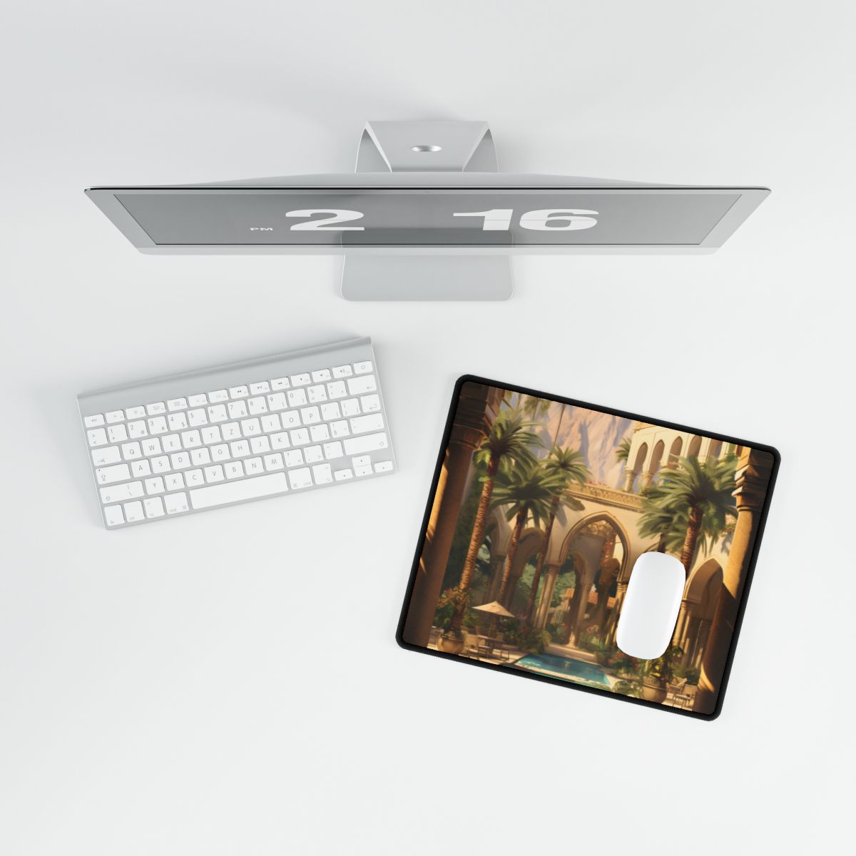 Mythical Desert Oasis: Arabian Nights-Inspired Art - Desk Mat