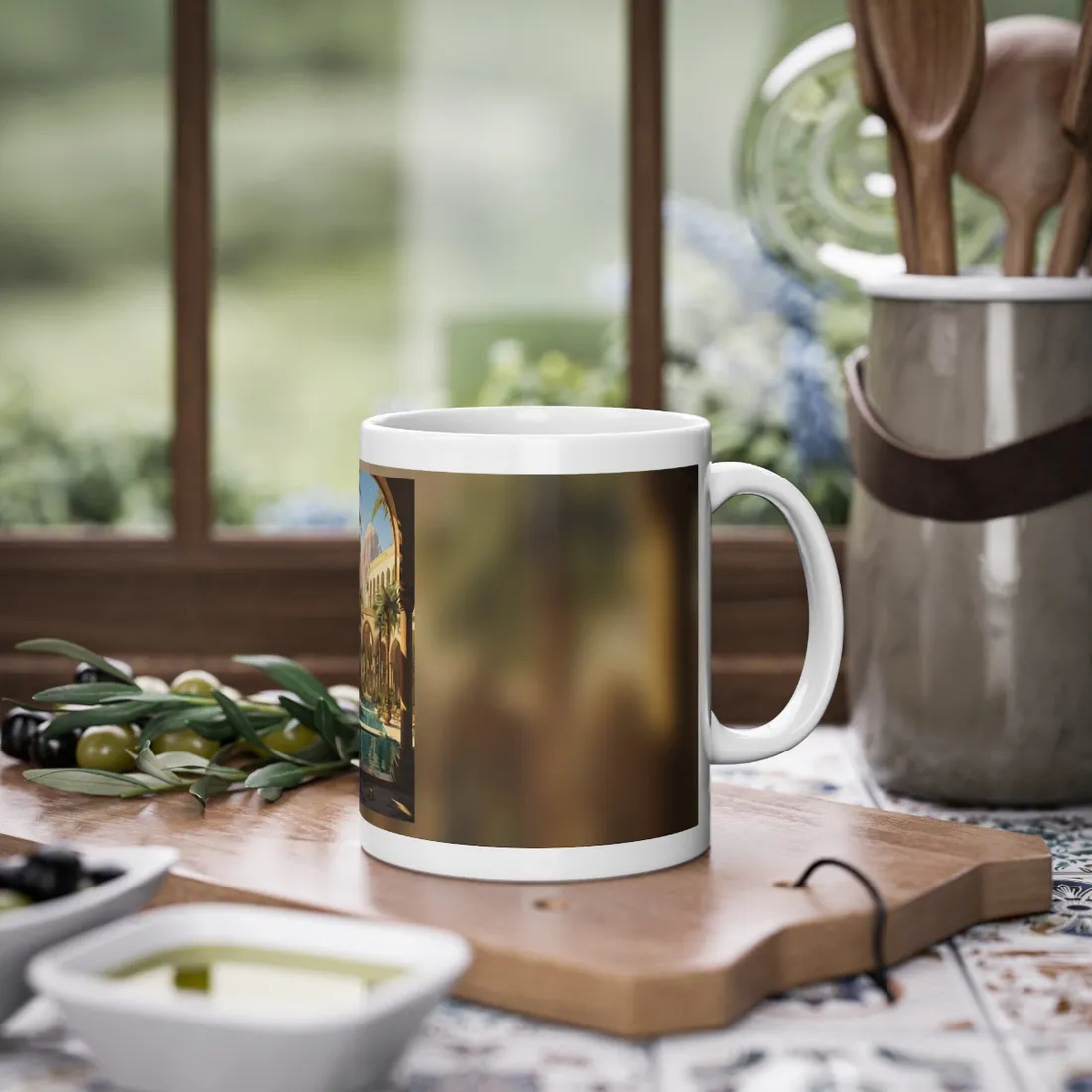 Mythical Desert Oasis: Arabian Nights-Inspired Art - Mug