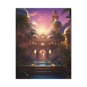 Golden Domed Palace at Dusk Canvas Print