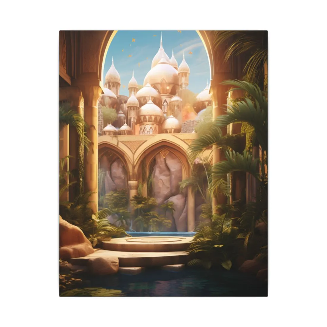 Mythical Desert Oasis: Arabian Nights Inspired - Canvas