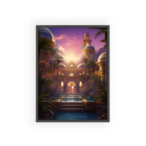 Golden Domed Palace at Dusk Framed Poster