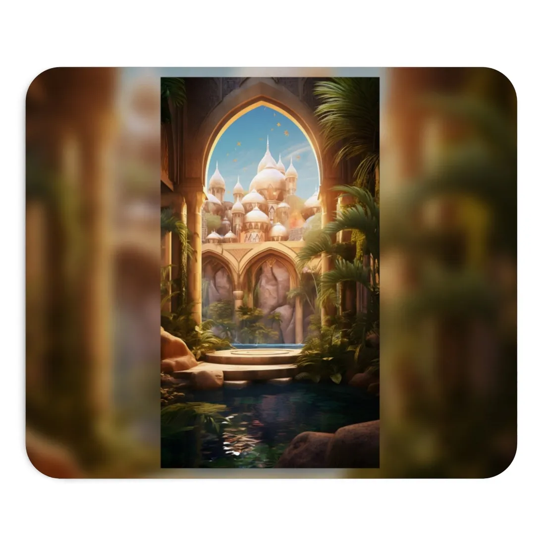 Mythical Desert Oasis: Arabian Nights Inspired - Mouse Pad