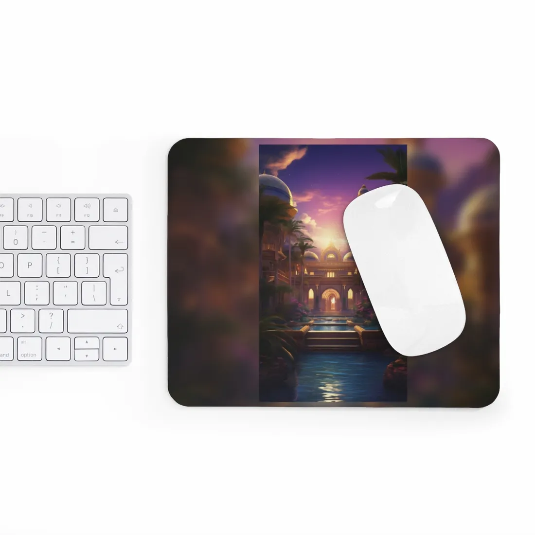 Mythical Desert Oasis: Arabian Nights-Inspired - Mouse Pad