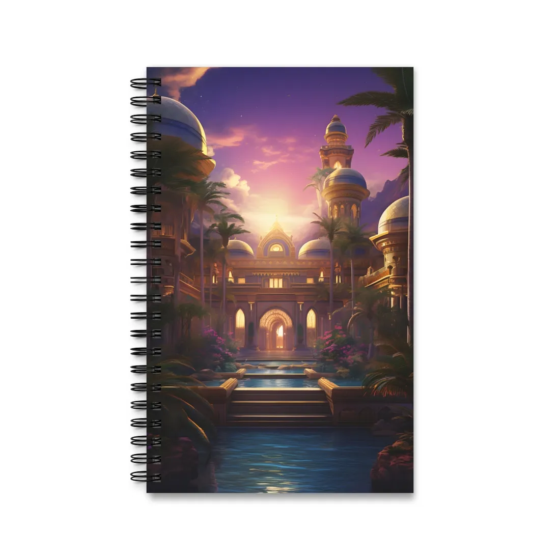 Mythical Desert Oasis: Arabian Nights-Inspired - Spiral Notebook