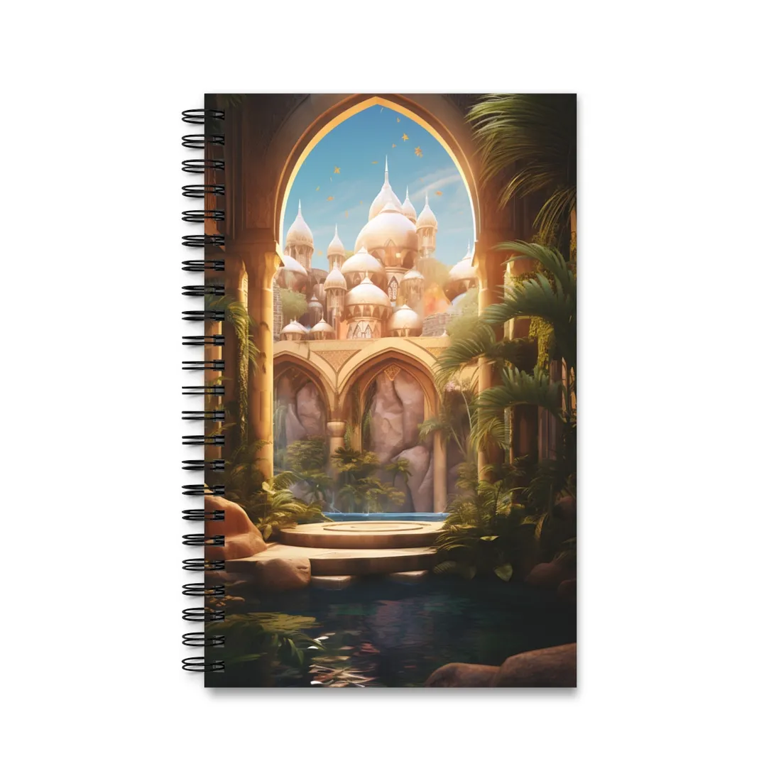 Mythical Desert Oasis: Arabian Nights Inspired - Spiral Notebook