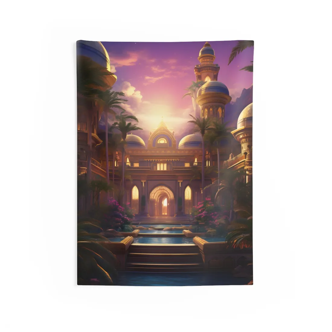Mythical Desert Oasis: Arabian Nights-Inspired - Wall Tapestry