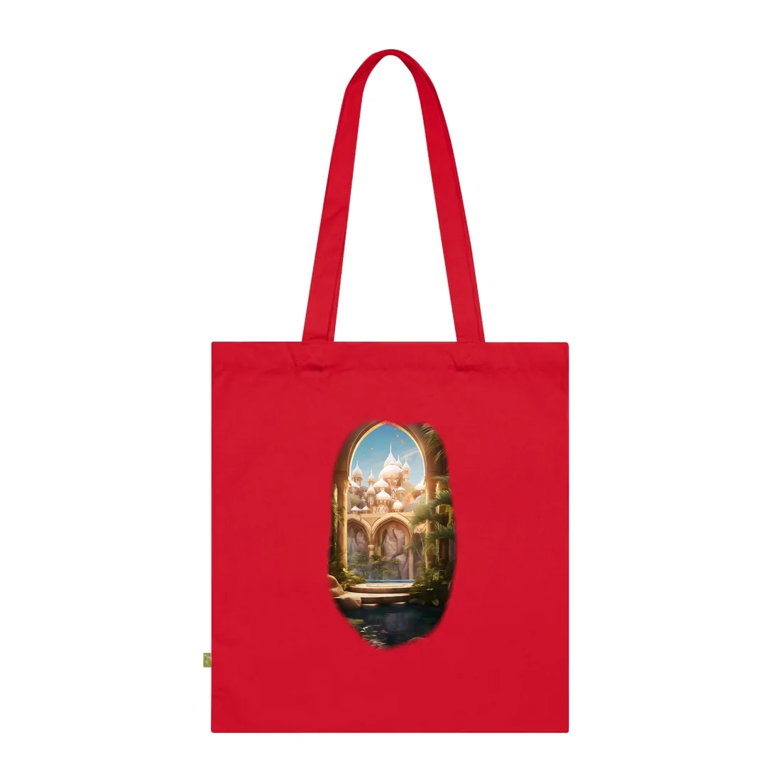 Mythical Desert Oasis: Arabian Nights Inspired Tote Bag - Tote Bag (Classic Red)