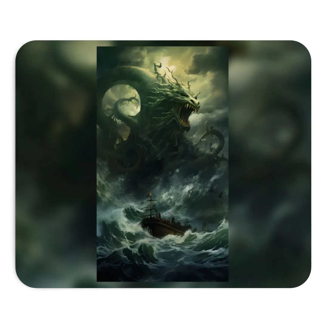 Mythical Marine Life: Ancient Sea Monster - Mouse Pad