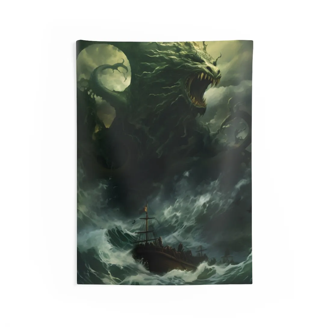 Mythical Marine Life: Ancient Sea Monster - Wall Tapestry