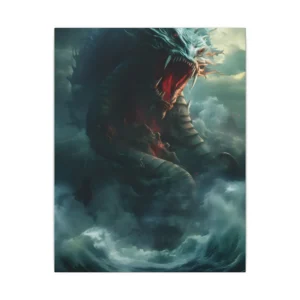Sea Dragon in Stormy Waves Canvas Print