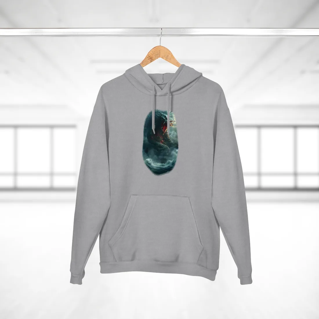 Mythical Sea Creature: Oceanic Art from Ancient Marine Mythology - Hoodie (Heather Grey)
