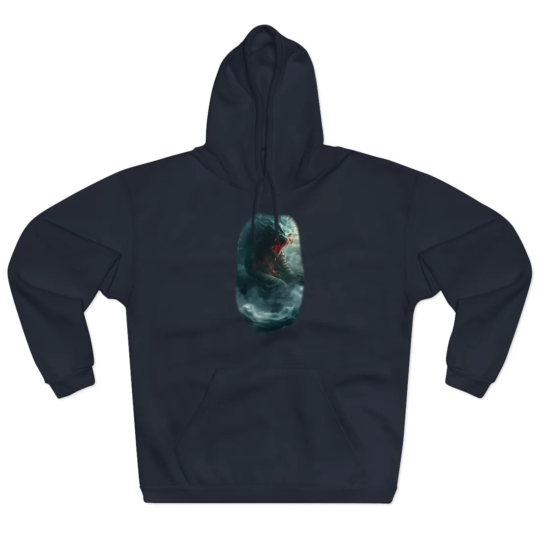 Mythical Sea Creature: Oceanic Art from Ancient Marine Mythology - Hoodie (Navy)