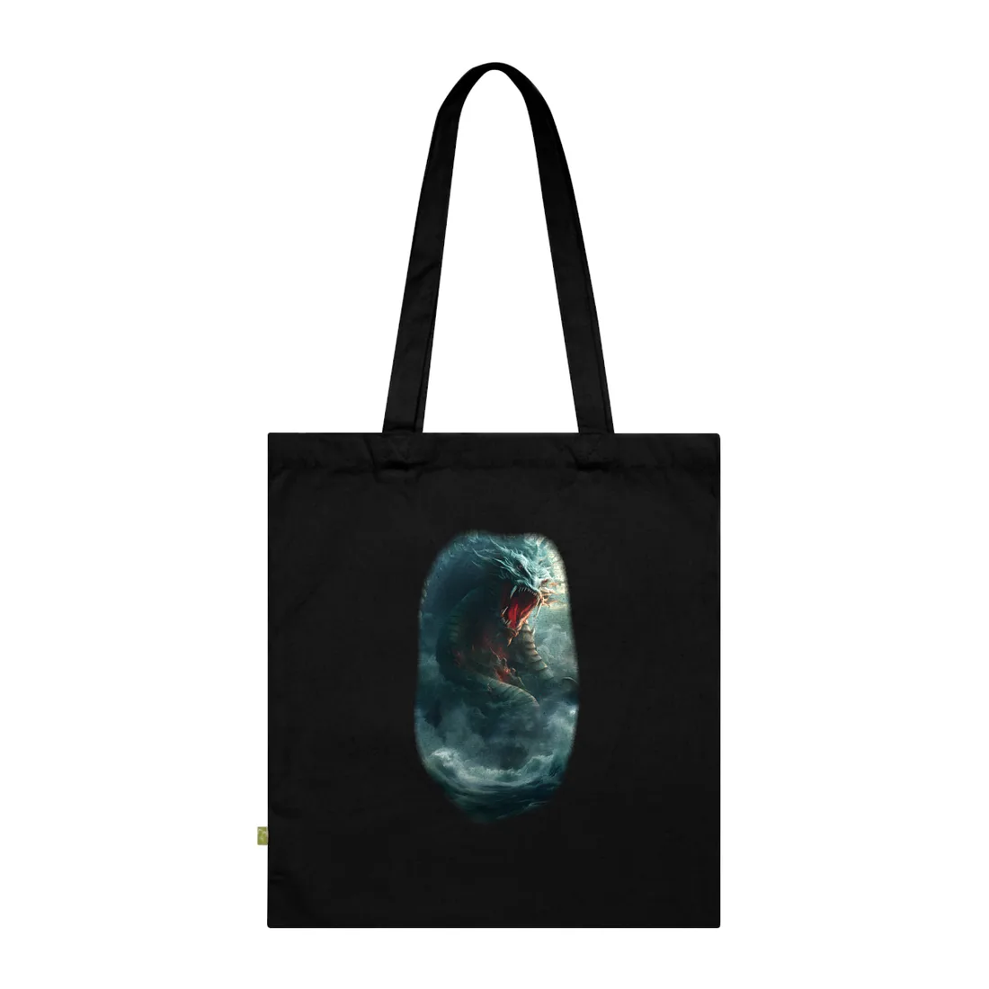 Mythical Sea Creature: Oceanic Art from Ancient Marine Mythology - Tote Bag (Black)
