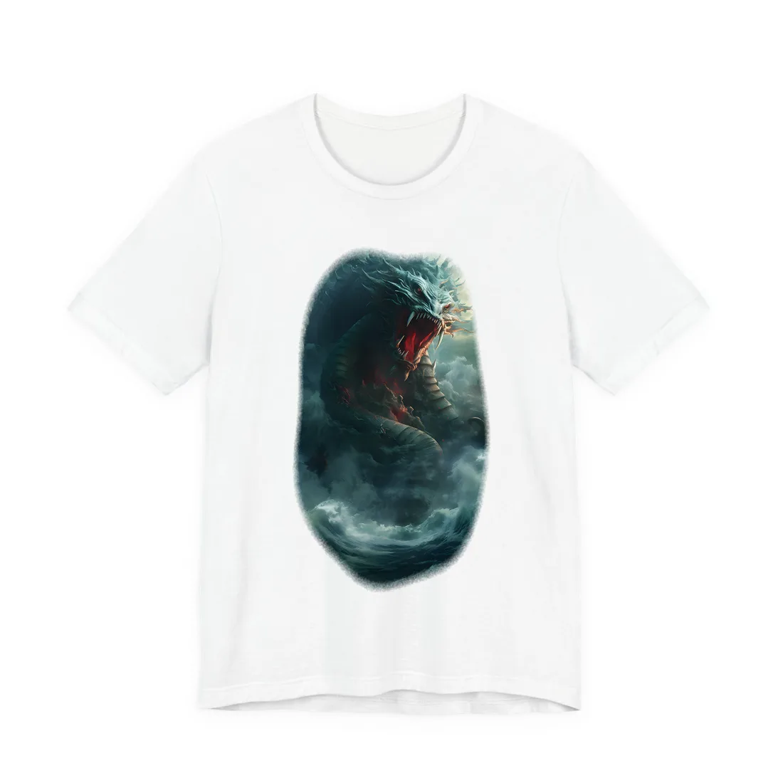 Mythical Sea Creature: Oceanic Art from Ancient Marine Mythology - T-Shirt (White)