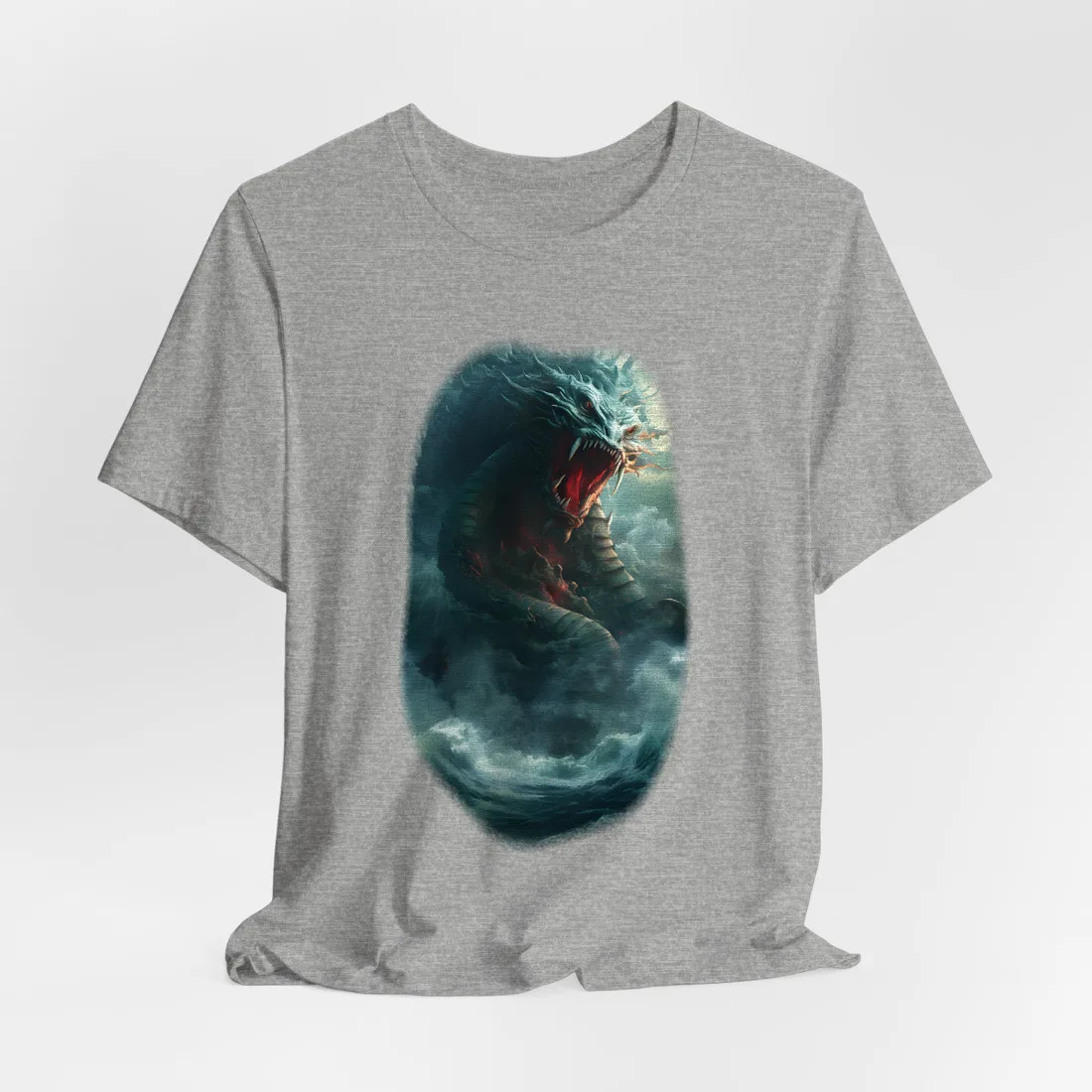 Mythical Sea Creature: Oceanic Art from Ancient Marine Mythology - T-Shirt (Athletic Heather)