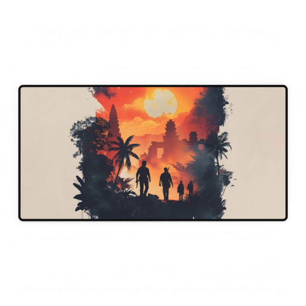 Nathan Drake's Adventure: Minimalist Illustration - Desk Mat