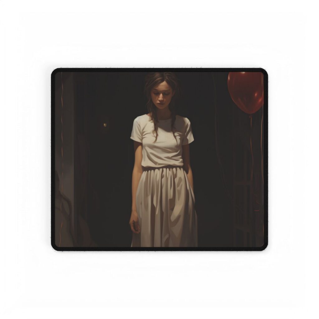Natural Garden Stroll: Person in Nature Photography - Desk Mat
