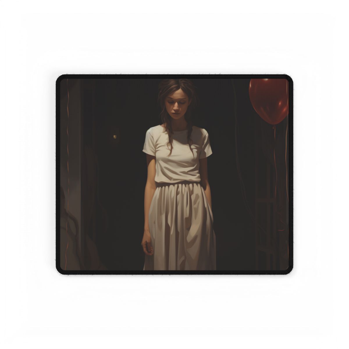 Natural Garden Stroll: Person in Nature Photography - Desk Mat