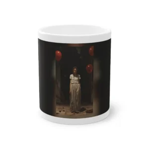 Woman with Red Balloons Mug